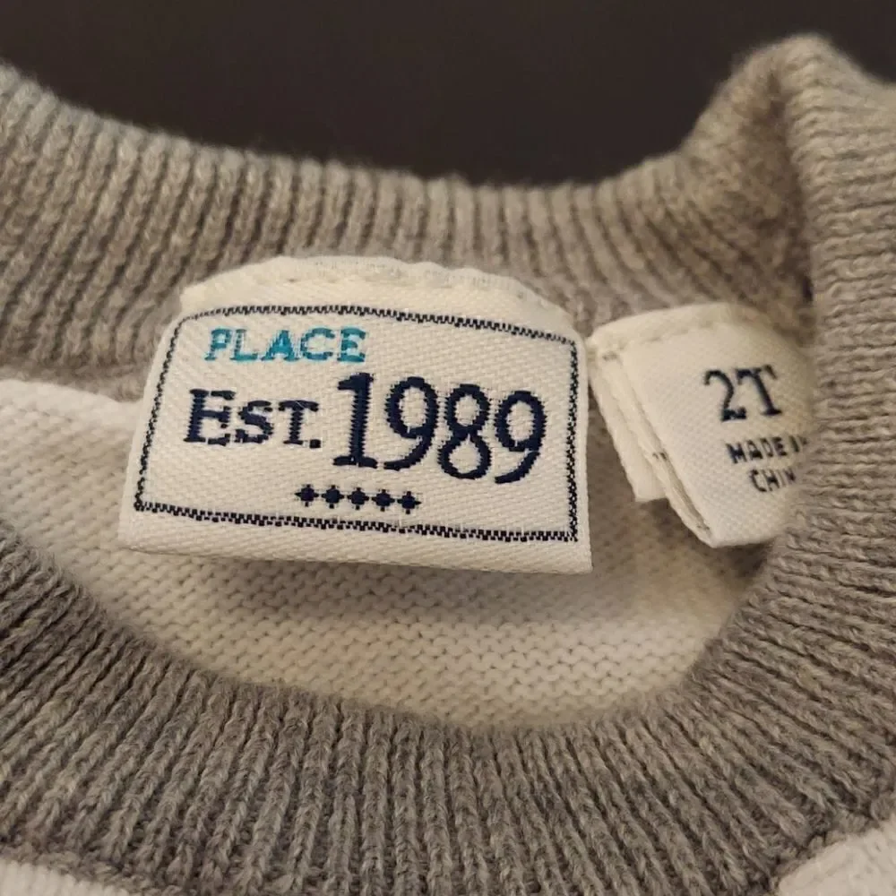Children's Place Blue White Sweater 2T